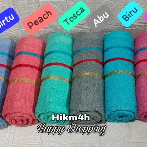 Handuk Mandi Dewasa 70x145cm Motif tiga Garis / Handuk mandi
