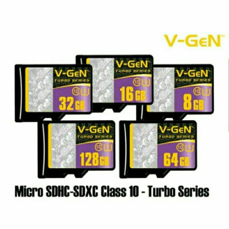 Memory Card Micro SD Vgen / V-Gen 16GB , 32GB, 64GB, 128GB class 10 ORIGINAL 0