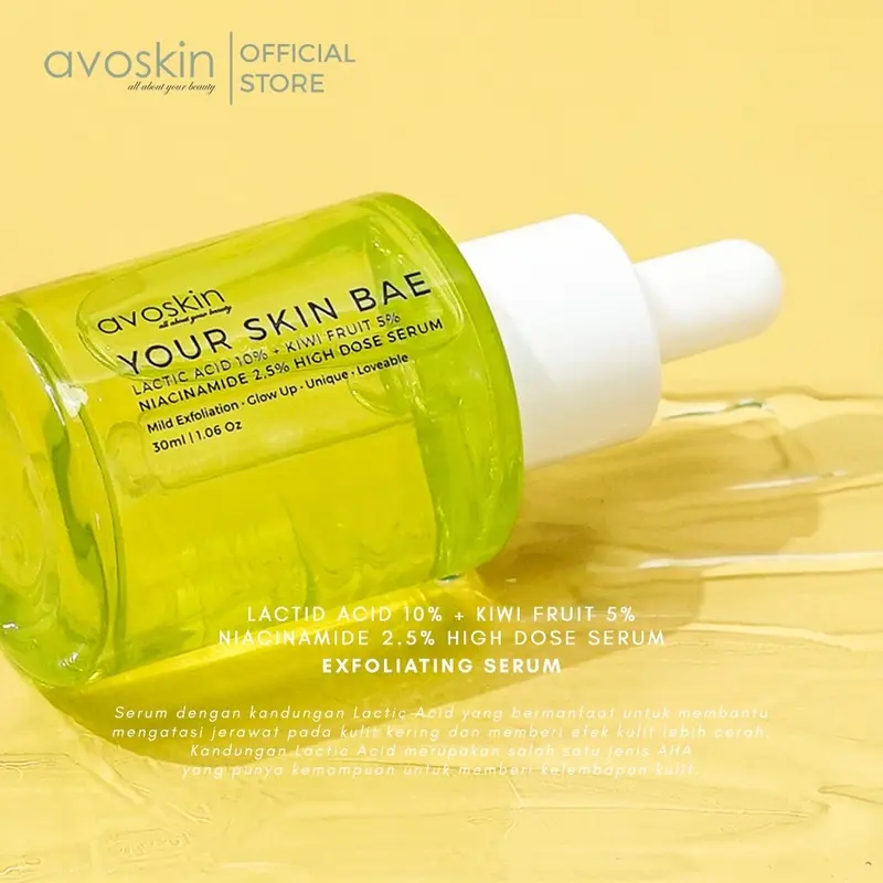 Avoskin Your Skin Bae Lactic Acid 10% + Kiwi Fruit 5% + Niacinamide 2,5% High Dose Serum 2
