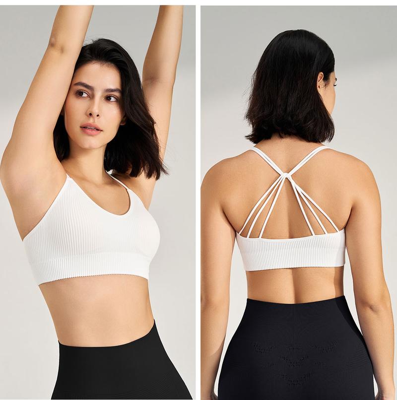 Product Introduction of Non-steel ring beautiful back breathable underwear large size sports bra yoga shockproof vest 23