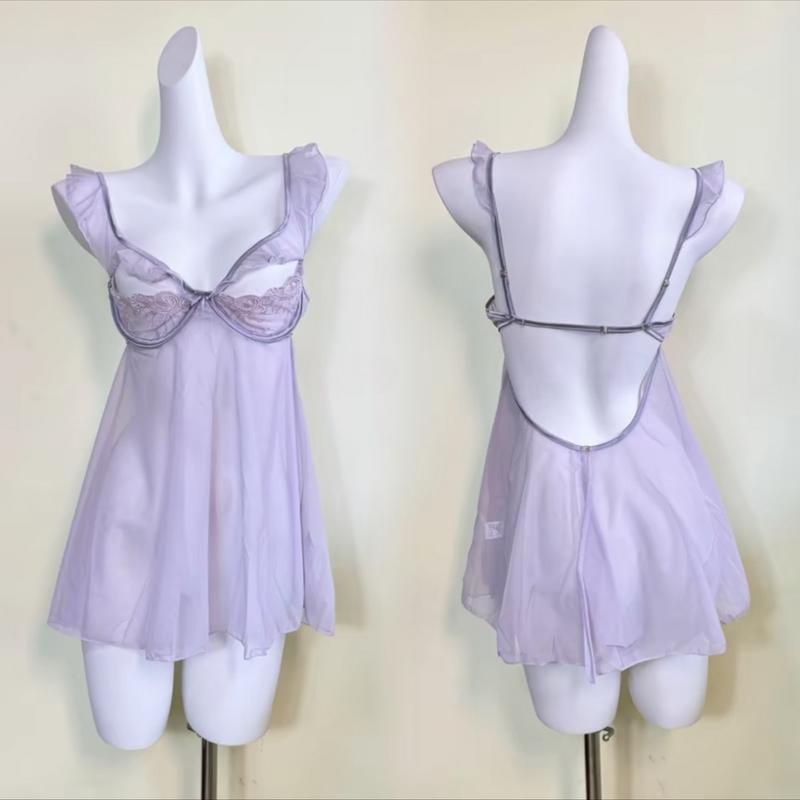 LP514 sexy lingerie baju sleepwear nilon transparan 1