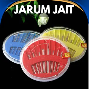 Jarum Jahit Tangan Wadah Bulat | Jarum Jahit Manual 1 Set Berbagai Ukuran