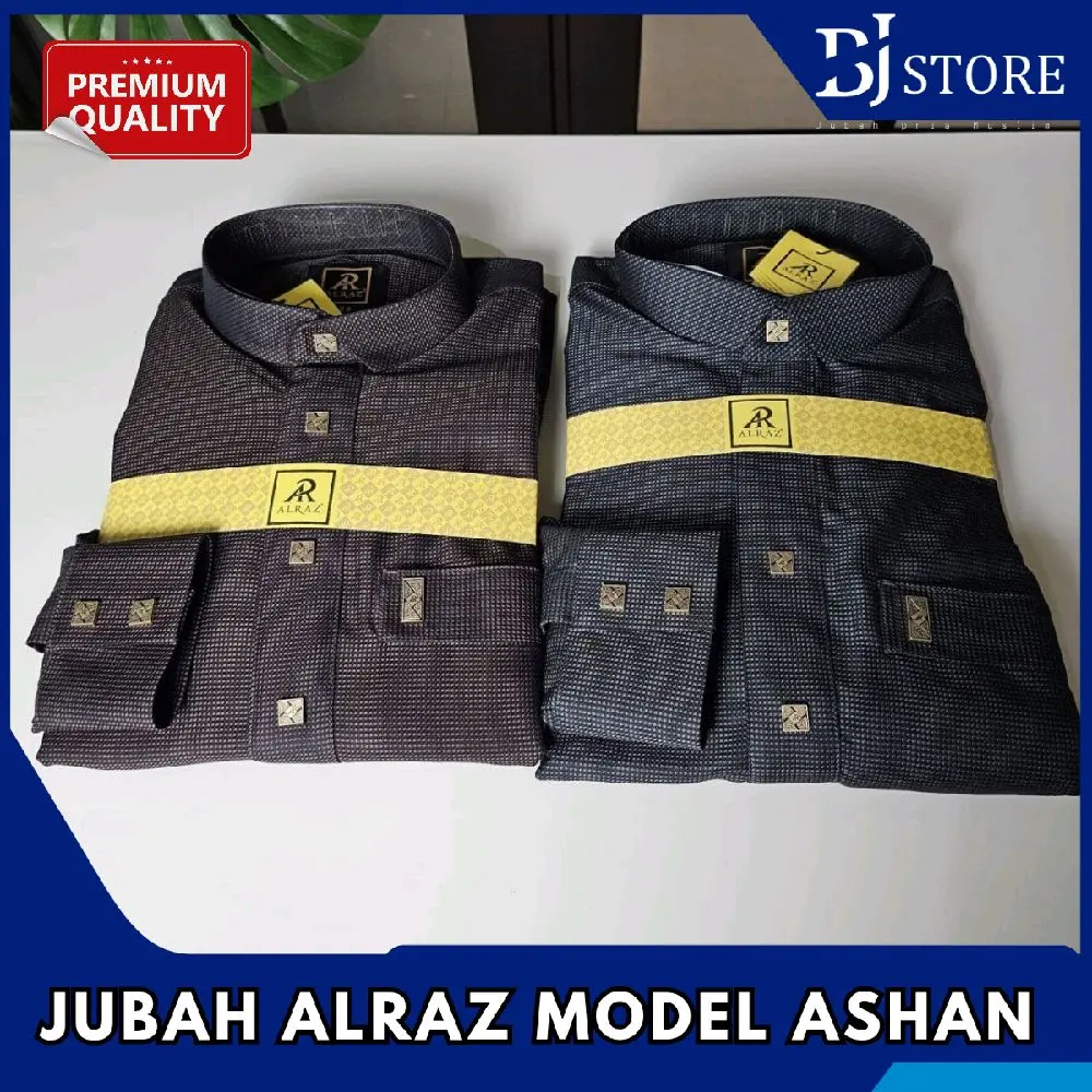 Jubah Alraz Woll Premium Model ASHAN / Gamis Dewasa Lengan Panjang Manset
