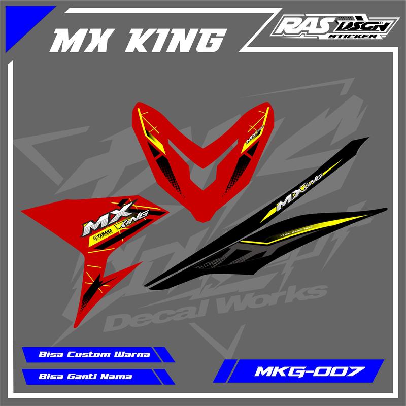 Striping Stiker MX King Custom New Design / Striping Custom Transparan MXking / Striping MX King Custom Bisa Tambah Nama 6