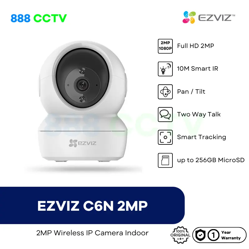 EZVIZ C6N 2MP 1080p Smart CCTV WiFi IP Camera Indoor Pan/Tilt