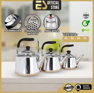 [COD] ES Teko Stainless Steel 304 Air Panas Tahan Karat Tahan Korosi Teh Tea