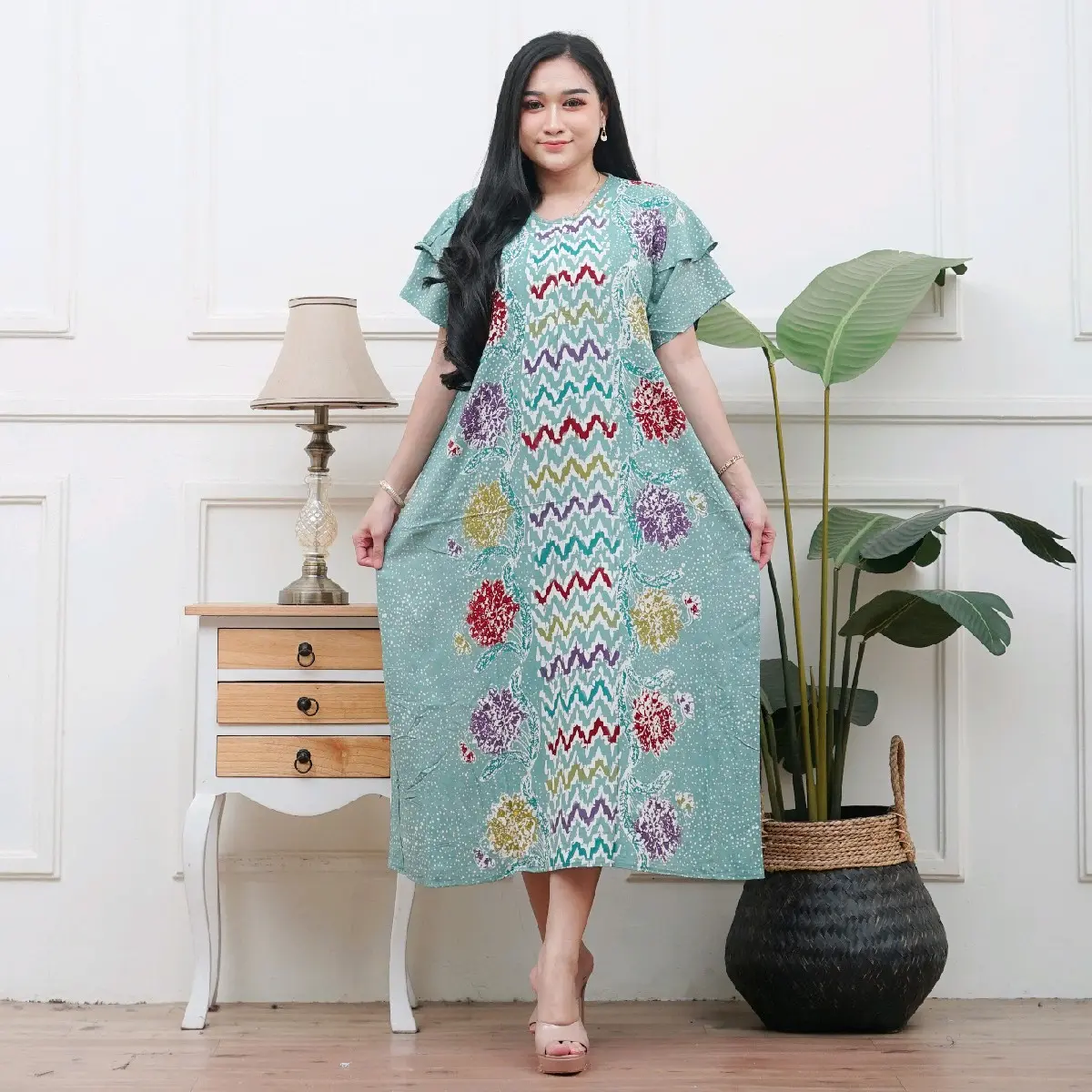 SISI DRESS BATIK + Daster kekinian premium + daster wanita + daster cap + daster BUSUI friendly