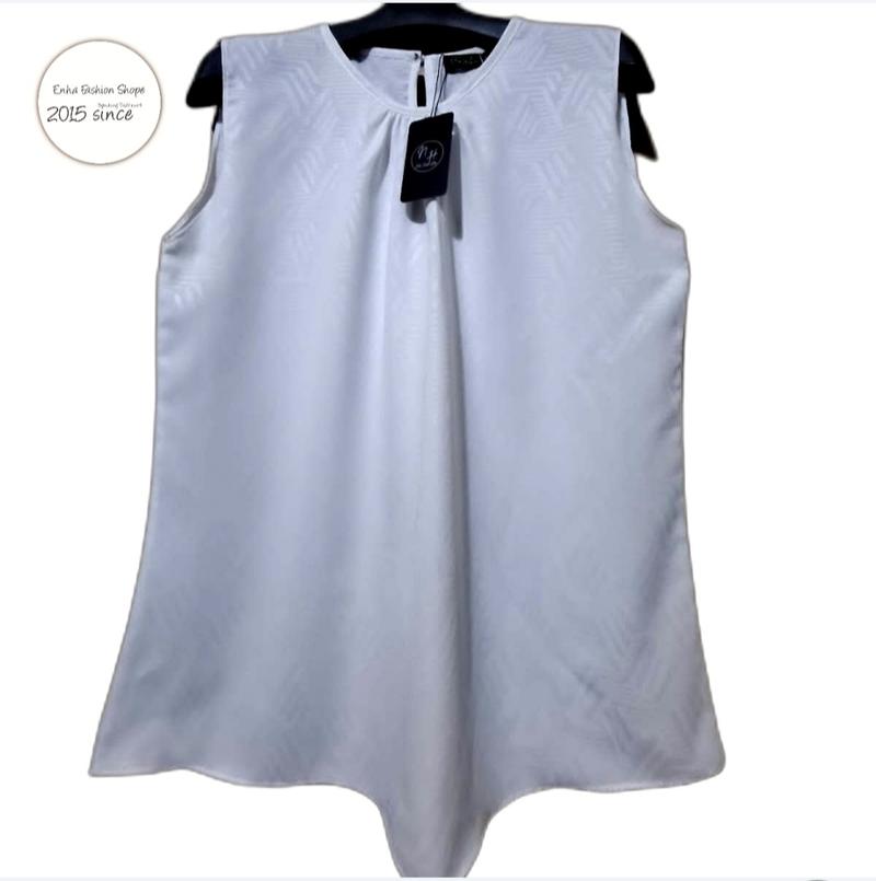 Product Introduction of NH Top Inner Sleveless  Cantik Jumbo Tanpa Lengan  Atasan Wanita  Nyaman Hitam Motif Dalaman Tebal  Katun Lembut  Tank Panjang Rompi Fit Garis inner  vest Kotak Melar 10
