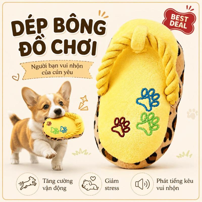Đồ chơi đùi gà nhồi bông cho Chó,Mèo - Tăng cường vận động, giảm stress