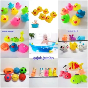 Mainan Bayi Mandi Bebek Hewan Karet Bath Tub Baby Toys Ncit2an Pencetan Animal Ncit Cit Cit2an Duck Bayi Anak