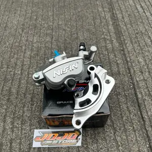 PAKET KALIPER 2PISTON PLUS BREKET FULL CNC PNP MOTOR MATIC YAMAHA / Mio Smile, Soul, Fino karbu, Mio J, Soul Karbu, Xeon old, Mio M3, Mio Sporty 5TL / UKURAN DISC 220mm & 260mm kaliper artupey speed sporty - motorcycle