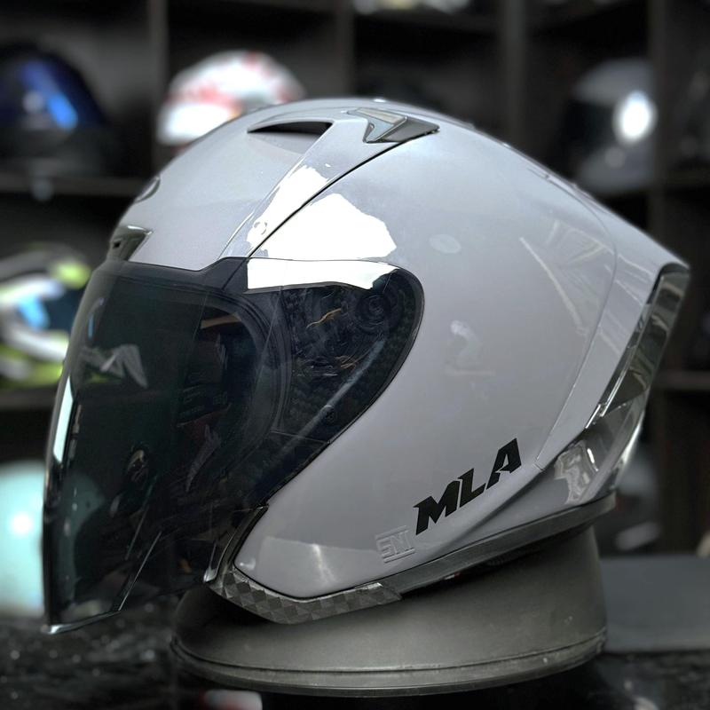 Helm Half Face MLA ZENIT Pink Fastel visor smoke / hitam Helm Premium Untuk Pria Dan Wanita Dewasa SNI COD. Motorcycle 2