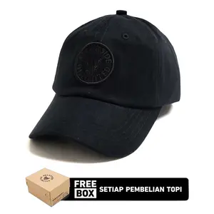 [FREE BOX] Breakside Polo Cap Atletico - Black Topi Pria
