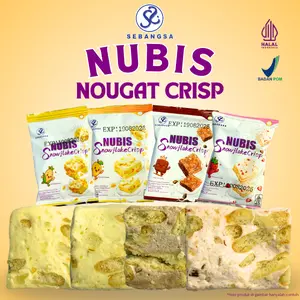 SEBANGSA NUBIS NOUGAT CRISP CAMILAN CRISPY CHEWY Rasa: Strawberry, Chocolate, Mangga, Jagung, dan MIX