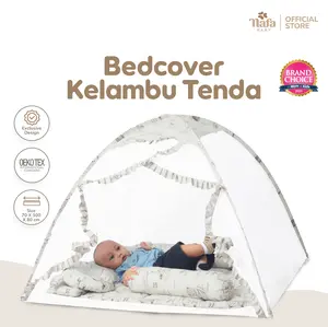 NAFA BABY - Bedcover Bayi Set + Kelambu Tenda Katun | Perlengkapan Tidur Bayi + Kelambu Anti Nyamuk Free Tas Penyimpanan