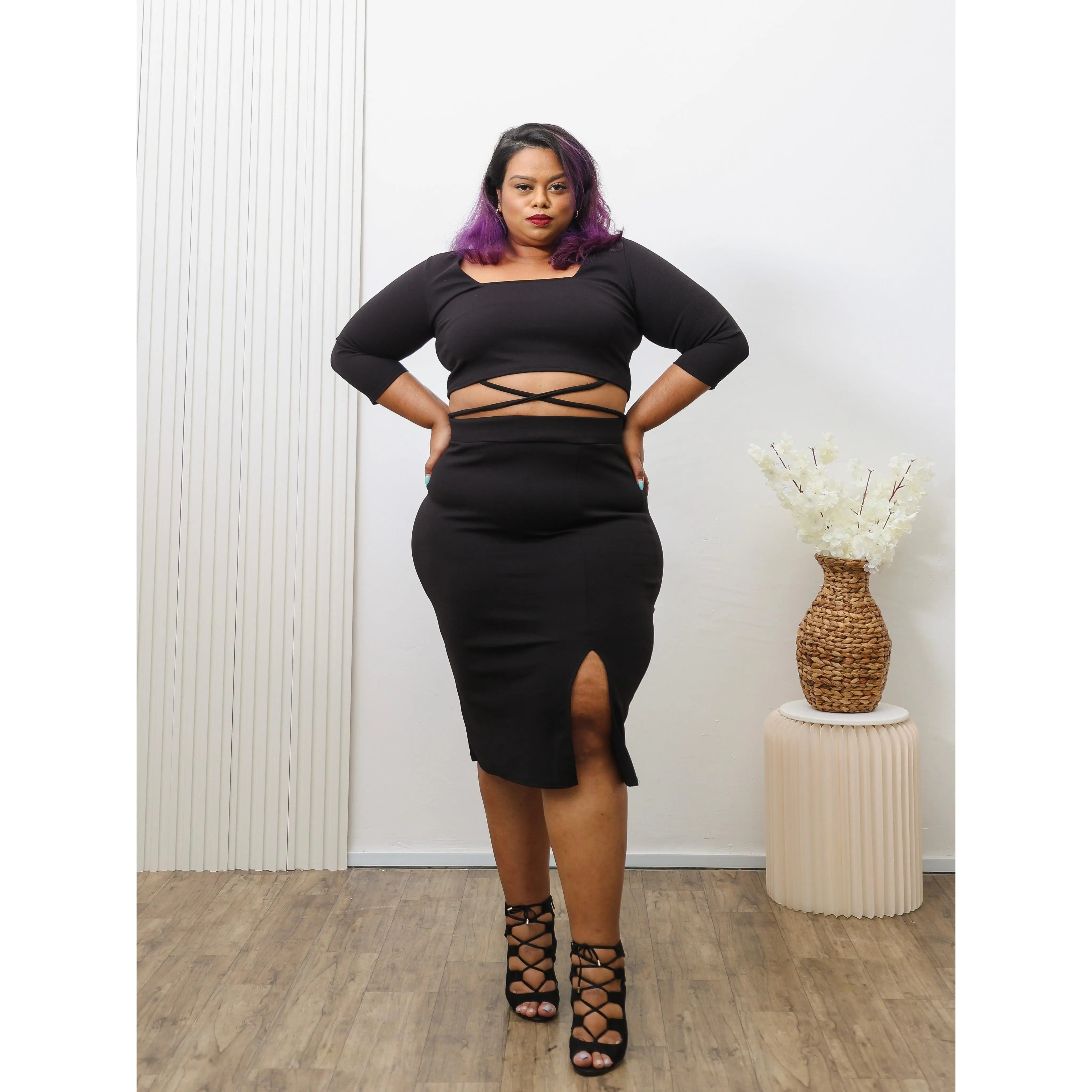 [TCC] Plus Size Criss Cross Crop Top, Casual, Formal, Party Top