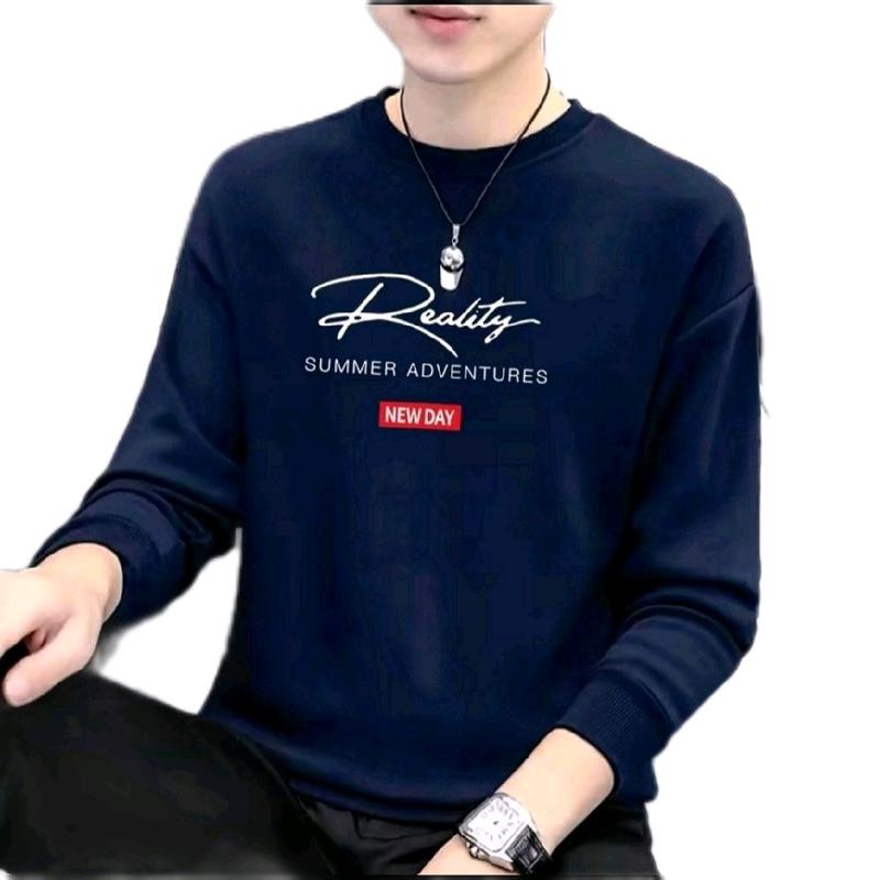 Kaos Dewasa Lengan Panjang Terbaru Distro Polos Sablon Surfing Katun Combed Pria Unisex Formal - Putih 6
