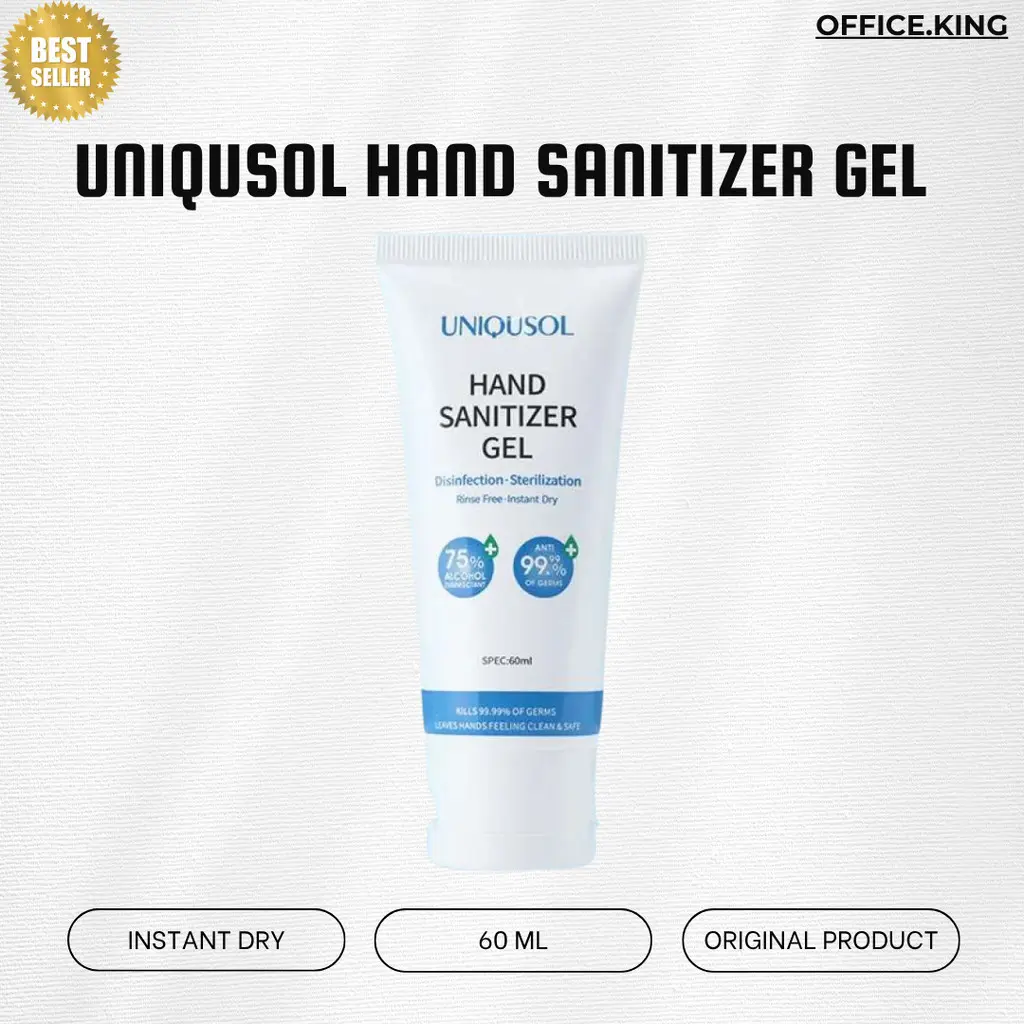 UNIQUSOL Hand Sanitizer Gel (60 ml) - Instant Dry - Mudah & Nyaman Digunakan - Original Product (E)