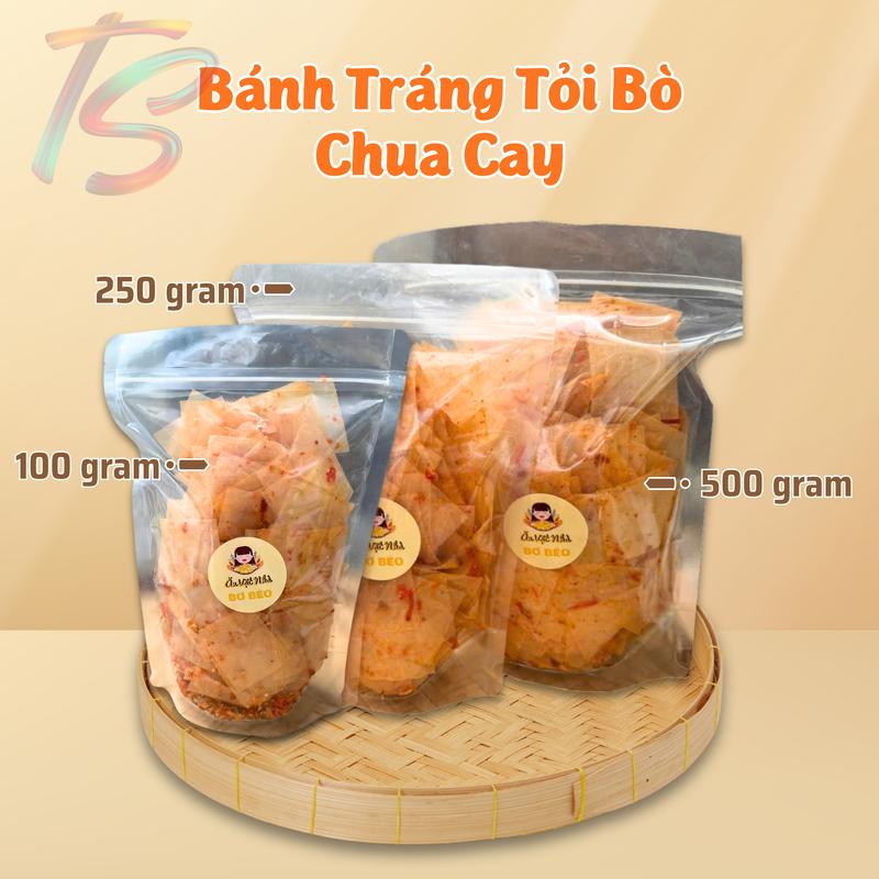BÁNH TRÁNG LÁ BÒ TỎI CHUA CAY -ĂN VẶT NHÀ BƠ BÉO