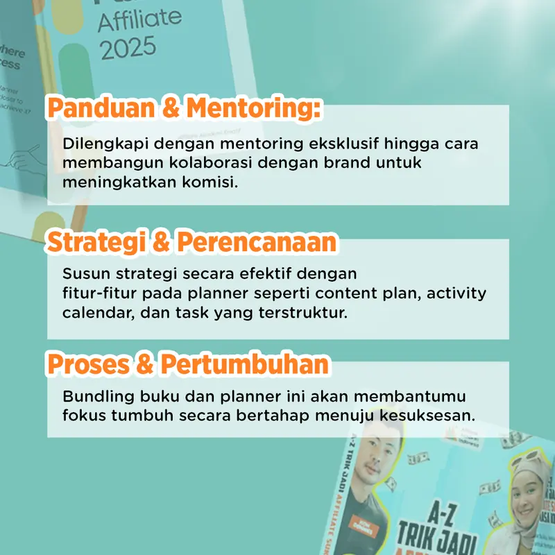 Bundling Sukses Affiliate : Buku Affiliate Akademi dan Modul Video A-Z Trik Jadi Affiliator Sukses Masa Kini + Planner Book Buku Journal Jurnal Resolusi Agenda 2025 Affiliator by Affiliate Akademi 5