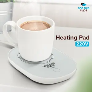 One Two Cups Tatakan Gelas Pemanas Coffee Cup Warmer Heating Pad 220V - NN201 Penghangat