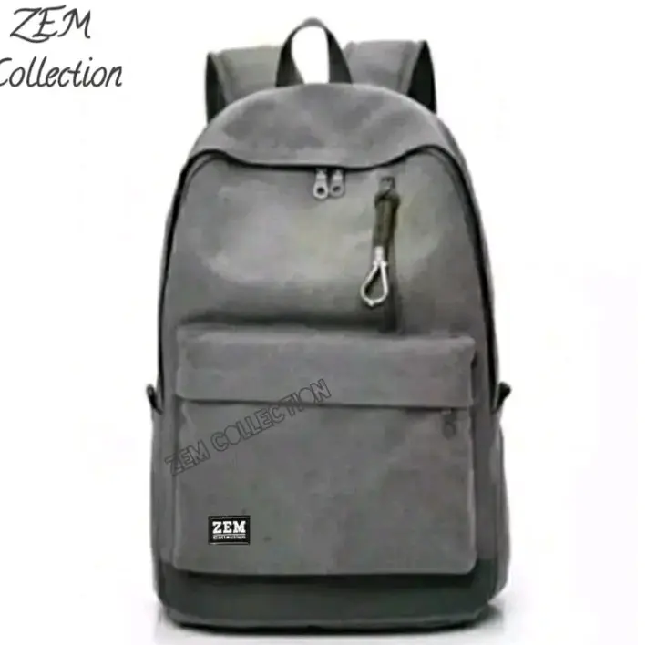 Tas Ransel Kuliah Distro Pria Wanita Tas Punggung Backpack Sekolah, Kuliah, Kerja Tas Ransel Casual Distro Polos GFH713JH Ylaksma Officiall. Canvas Dewasa