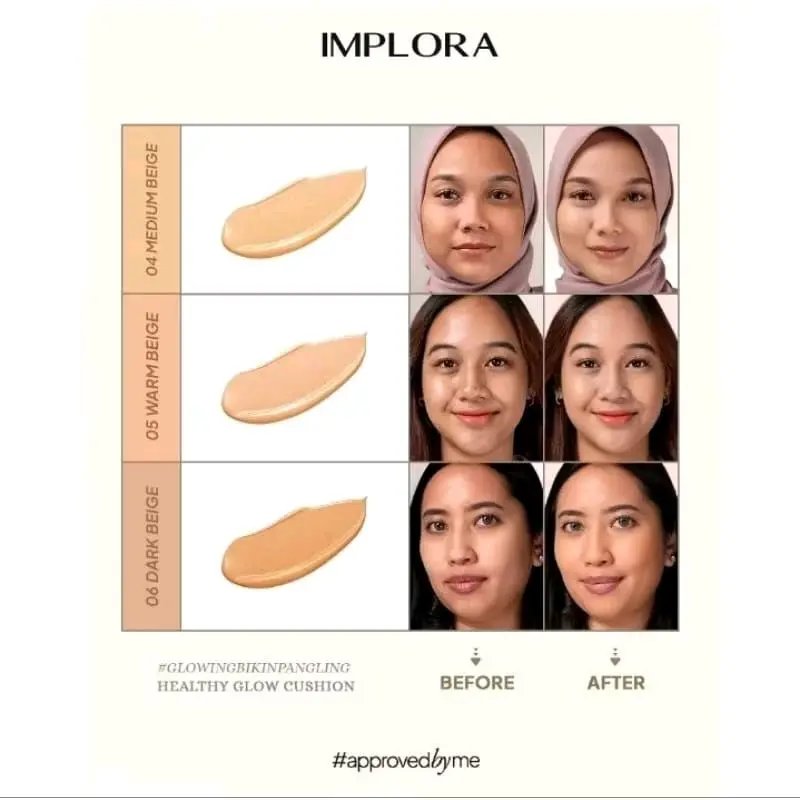 IMPLORA HEALTHY GLOW CUSHION GLOW FINISH Wajah Foundation 5