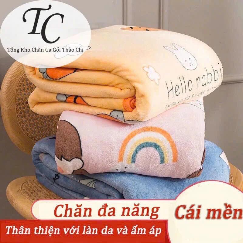 Chăn Tuyết Nhung Sữa Siêu Mềm Mịn- Thoáng Khí- Khổ Rộng 2m x 2m2