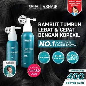 [BEST SELLER TONIK RONTOK] ERHAIR HairGrow Tonic with Kopexil - Tonic Keratin & Biotin Rambut Mengurangi Rontok Menjaga Kesehatan Kulit Kepala dan Menguatkan Akar