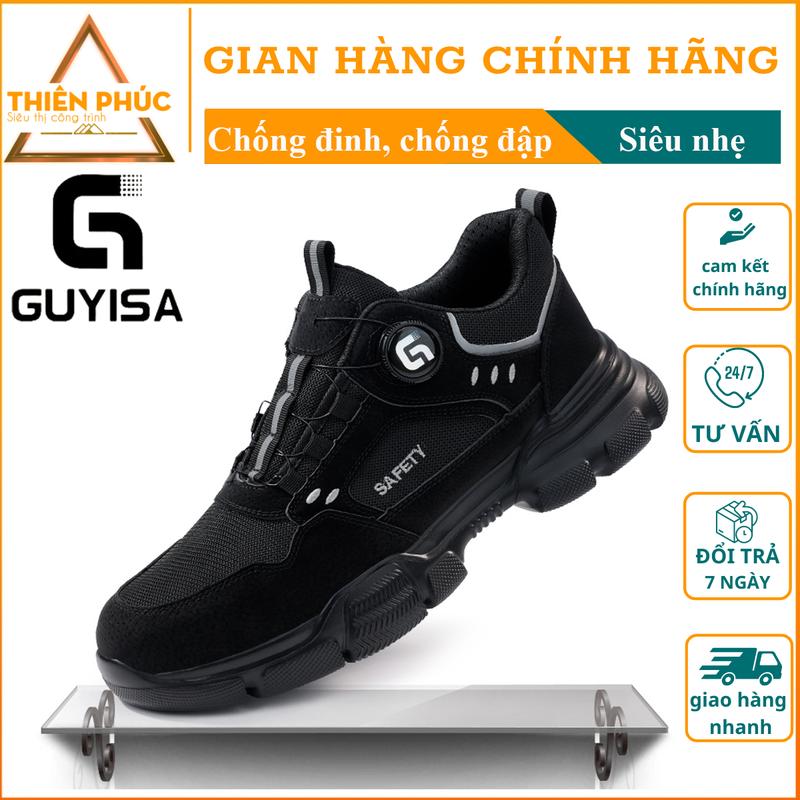 Giày bảo hộ lao động thế hệ mới giày chống đinh giày bảo hộ siêu nhẹ giày bảo hộ Guyisa F155BK giày bảo hộ lao động nam 2025