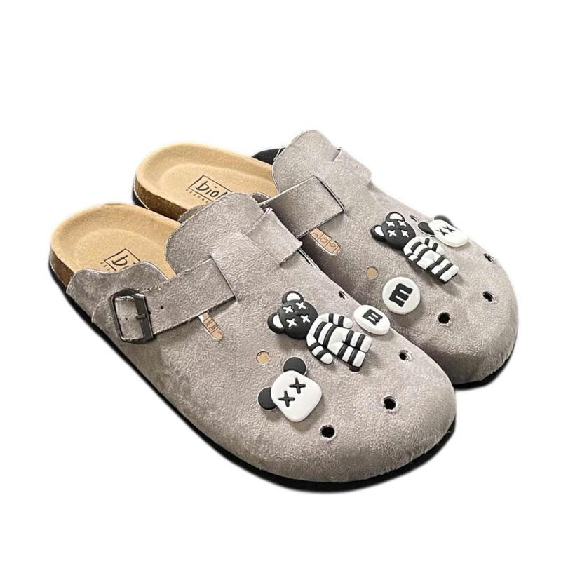 Sục đế trấu Boston - Sục Da lộn Nhân Tạo kèm Sticker -Sục đế trấu Nam Nữ Thương Hiệu BIOLINE - SGD