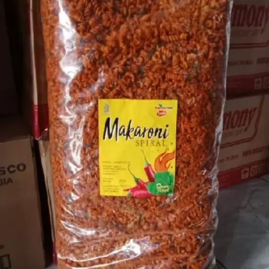 Makaroni Spiral Pedas Daun Jeruk 1KG termurah Snack makaroni spiral pedes daun jeruk 1kg