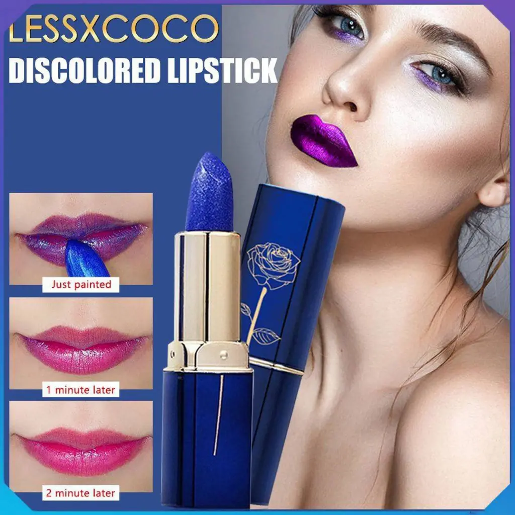 GRATIS ONGKIR KE SELURUH WILAYAH INDONESIA!! - Yurizumi x YZS LESSXCOCO Blue Lipstick Lip Gloss Biru Rubah Warna Waterproof dan Tahan Lama