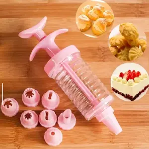 Alat Cetakan Penghias Kue 8in1 Cake Pen Decoration Cream Nozzles Cetakan Kue Tart Dekorasi Praktis