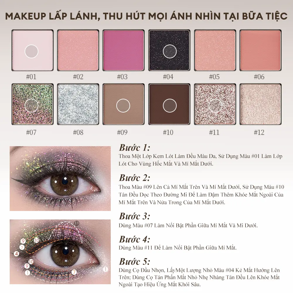 Bảng Phấn Trang Điểm Đa Năng COLORKEY 12 Màu FOXIEVERSE CHROMA 14.2g | BigBuy360 - bigbuy360.vn