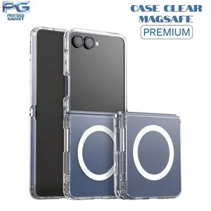 Premium Clear Case/Clear magsafe Samsung Z Flip series – MagSafe, Anti-Yellow, Ultra Slim TPU  Clear Protective Case untuk Samsung Flip7-Flip6-Flip5-Flip4-Flip3 Premium Shockproof keren King gemes kelontong unik