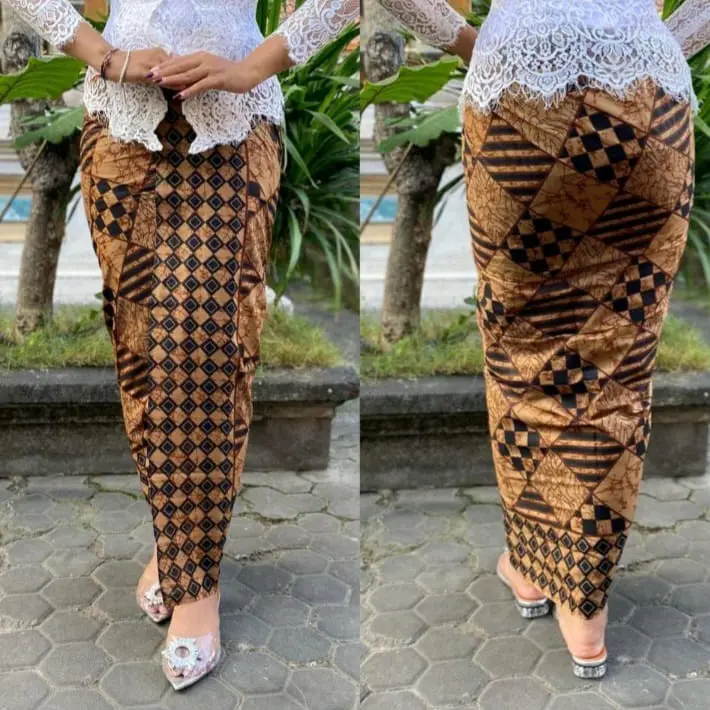 Kamen  Motif batik  Katun lembaran set selendang 4