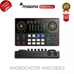 MAONO AME2 Gen2 Soundcard Audio Dual XLR Input Quick to Mute for Podcast Recording Streaming Karaoke