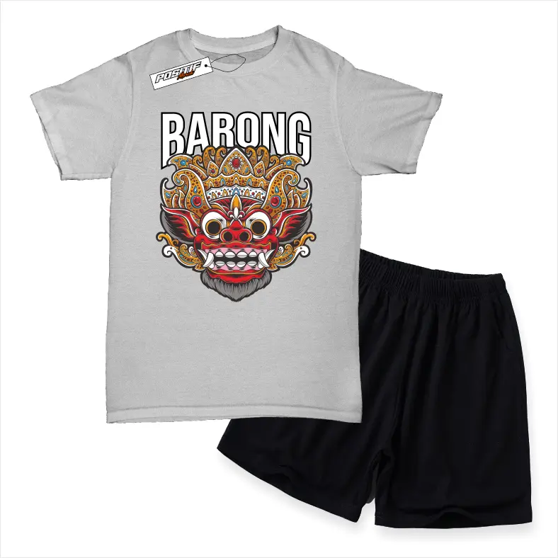 POSITIF MERCH KAOS BAJU SETELAN ANAK BARONG BALI BANTENGAN MBEROT LAKI PEREMPUAN 1