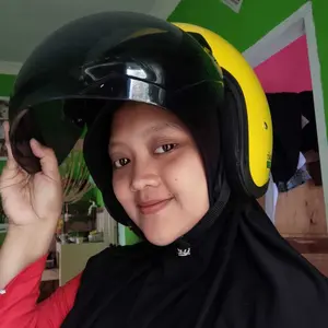 Helm Bogo Classic Garis Tiga Dewasa SNI Kaca  Motorcycle
