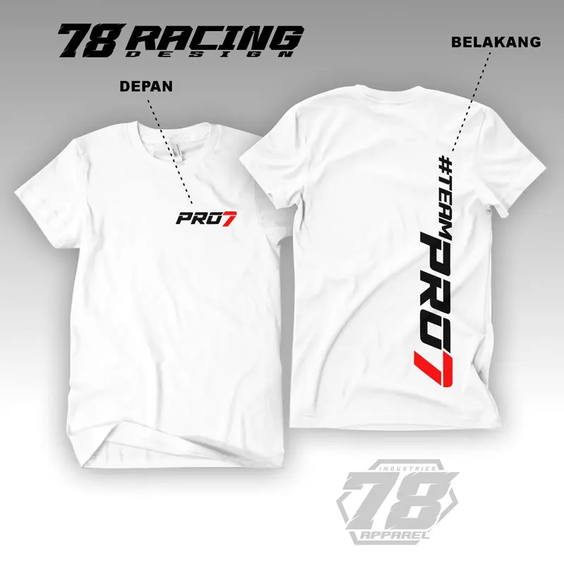 Kaos Combed T-shirt Baju Kaos Sablon Digital Team Pro7 Terbaru 2024 Pria Wanita 1