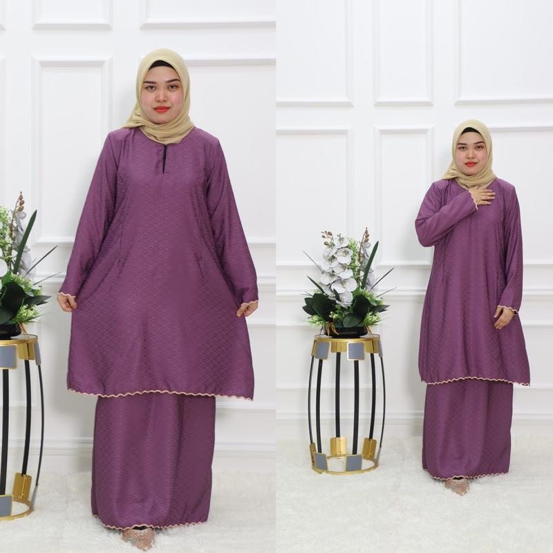 Product Introduction of KURUNG RIAU DOBBY SUTERA SULAM BIKU D3 Set 17