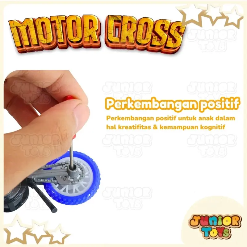 Mainan Motor Cross Anak Mini Trail Motoran Obeng DIY Ganti Ban Finger Bike Toys 2
