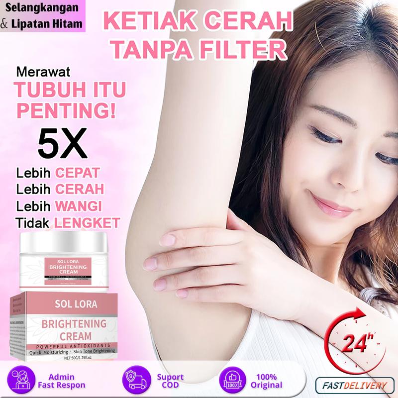 Whitening Cream  pemutih ketiak hitam krim ketiak selangkangan Underarm Cream Whitening Krim Cream Pemutih  Badan Ketiak Leher Pantat dan Selangkangan Sangat  50g sabun  pemutih 1