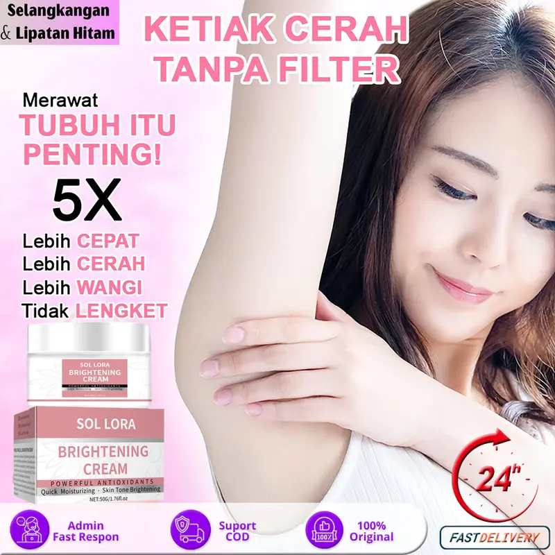 Whitening Cream  pemutih ketiak hitam krim ketiak selangkangan Underarm Cream Whitening Krim Cream Pemutih  Badan Ketiak Leher Pantat dan Selangkangan Sangat  50g sabun  pemutih 0