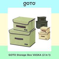 Gambar (Best Deal) Goto Vaska Storage Box 2 in 1 Kotak Organizer Penyimpanan Multifungsi - Light Green dari Goto Living Kota Tangerang 2 Tokopedia