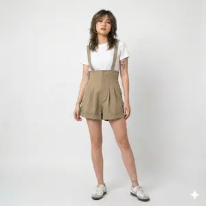 Bella Overall Celana Pendek Wanita Korean Style / Jumpsuit Celana Pendek
