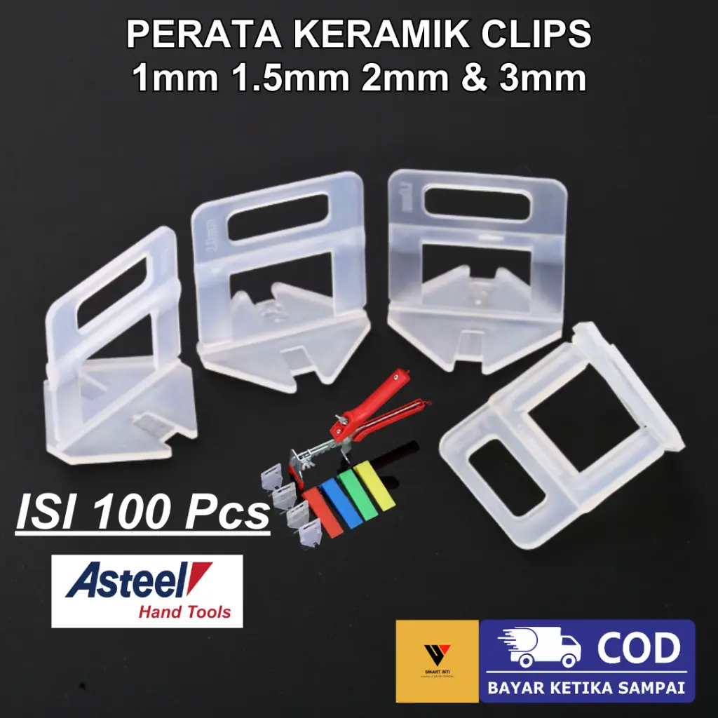 ASTEEL Klip alat pasang perata keramik granit lantai dinding spacer tile leveling premium & ekonomi mudah digunakan