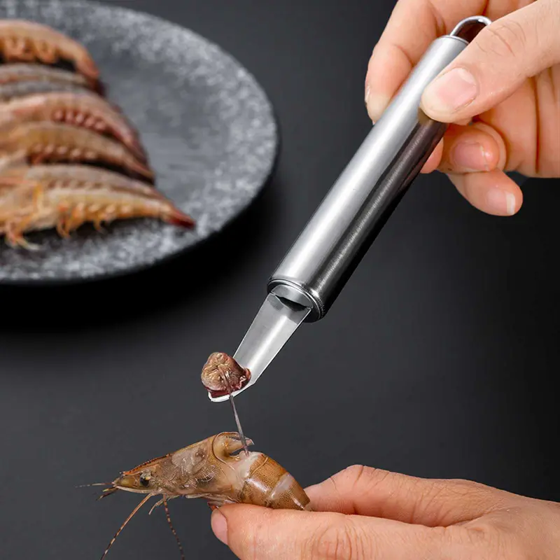 Dây loại bỏ tôm bằng thép không gỉ, Dụng cụ loại bỏ lõi longan, Loại bỏ da, Loại bỏ thịt, Dụng cụ loại bỏ bụng tôm, Thích hợp cho máy thái vải thiều và longan gia dụng, [Thanh Toán Khi Nhận Hàng] 4