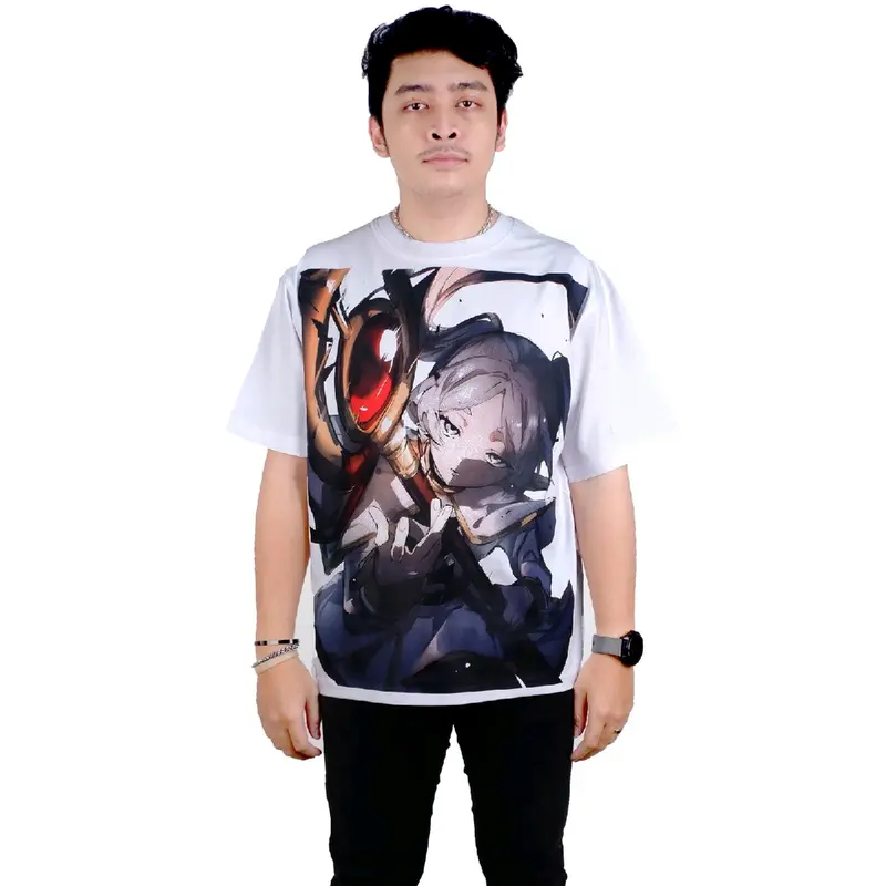 KAOS ANIME MANGA KOMIK KAIJU NO 8 BLEACH ICHIGO FRIEREN BAJU KARTUN BIG SIZE KATUN COMBED 20S 1